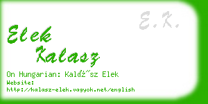 elek kalasz business card